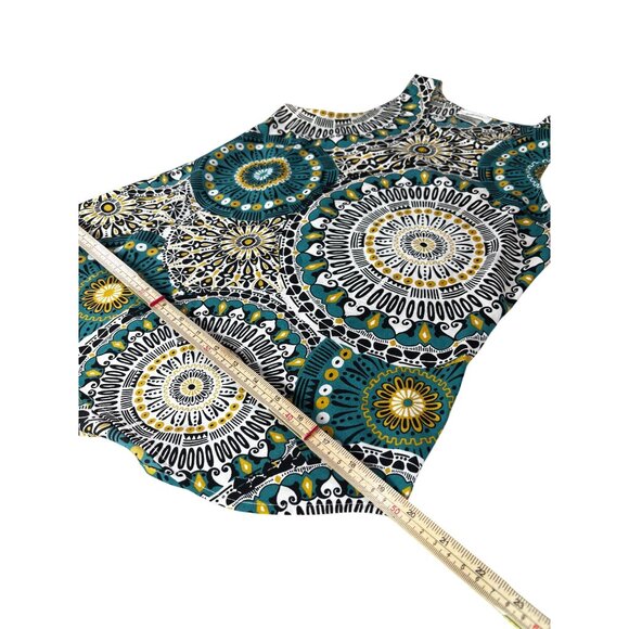 Van Heusen Womens Sleeveless Tank Top XS/TP Multicolor Mandala Print Polyester - Picture 11 of 11